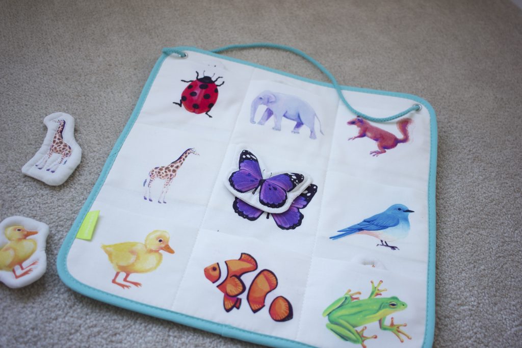 quilted critter pockets with matching animals