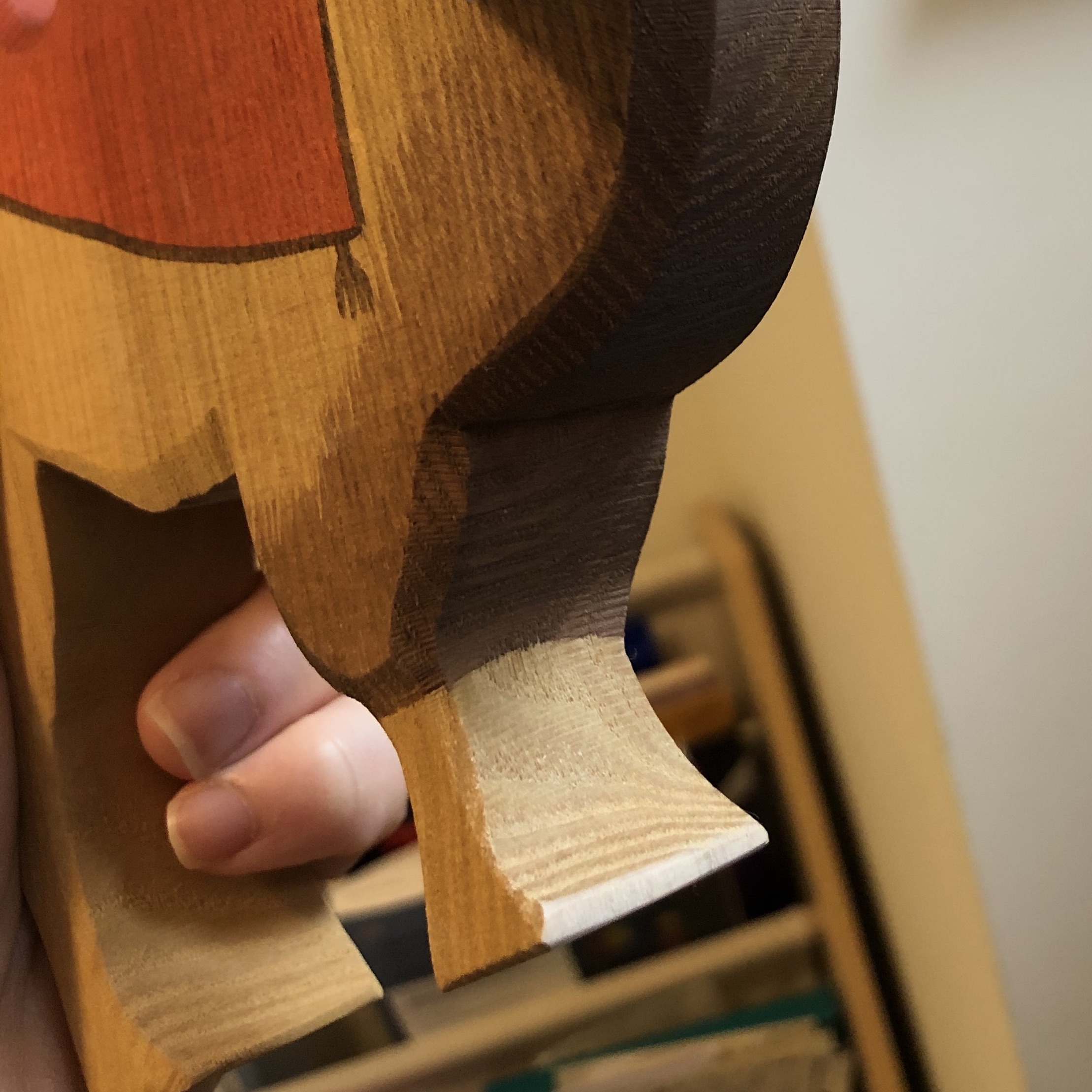 Sanded down toy
